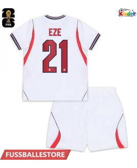 Günstige England Eberechi Eze #21 Heimtrikotsatz Kinder WM 2026 Kurzarm (+ Kurze Hosen)